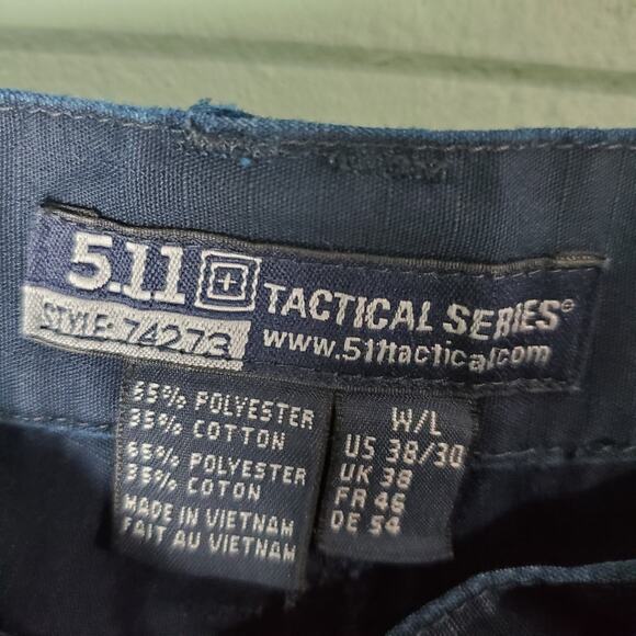 511 Tactical Mens Blue Taclite Pro Tactical Ripstop Cargo Pants Size 38X30 - Picture 3 of 5